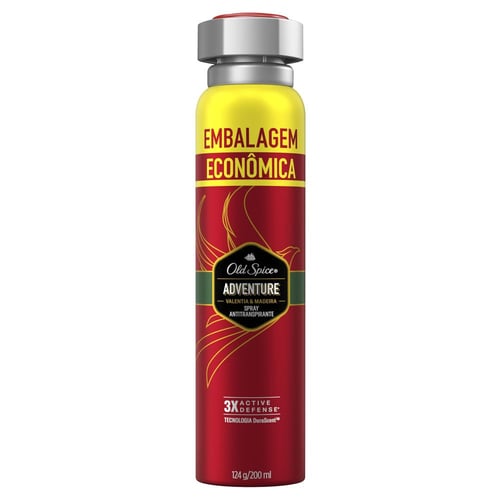 Imagem do produto Desodorante Old Spice Adventure Valentia E Madeira Spray Antitranspirante 200Ml Embalagem Econômica