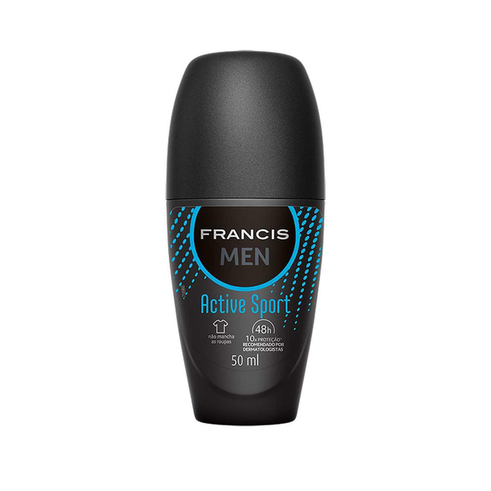 Desodorante Rollon Francis Men Active Sport Com 50Ml
