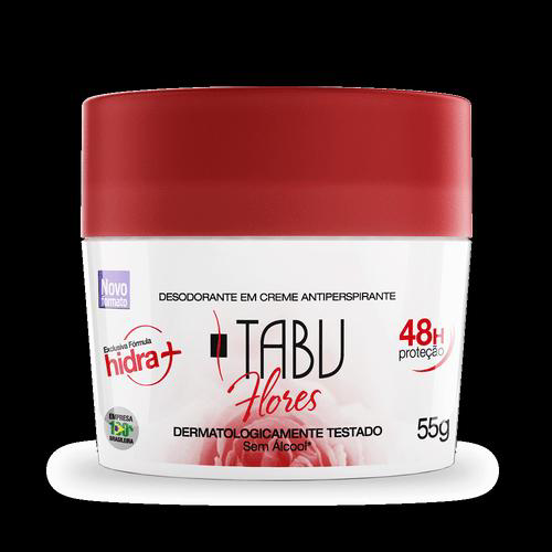 Desodorante Tabu Flores Antiperspirante Em Creme Com 55G
