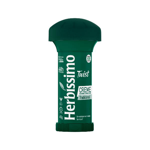 Imagem do produto Desodorante Twist Antitranspirante Tradicional Herbissimo 45G