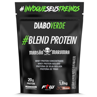 Diabo Verde Blend Protein Mansão Maromba Refil Chocolate Ftw Fitoway 1800G