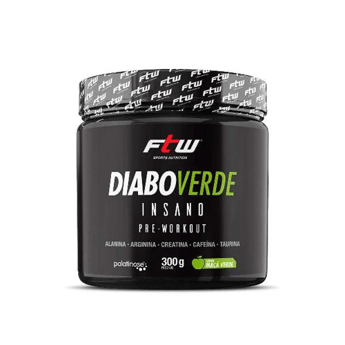 Imagem do produto Diabo Verde Insano Sabor Maçã Verde 300G Pré Treino Ftw Fitoway