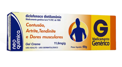 Diclofenaco Dietilamônio 10 Mg - 60 G Gel Neo Química Genérico