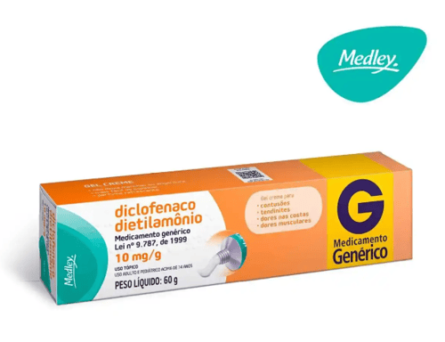 Imagem do produto Diclofenaco Dietilamônio 10Mg - Gel Creme 60G Medley Genérico