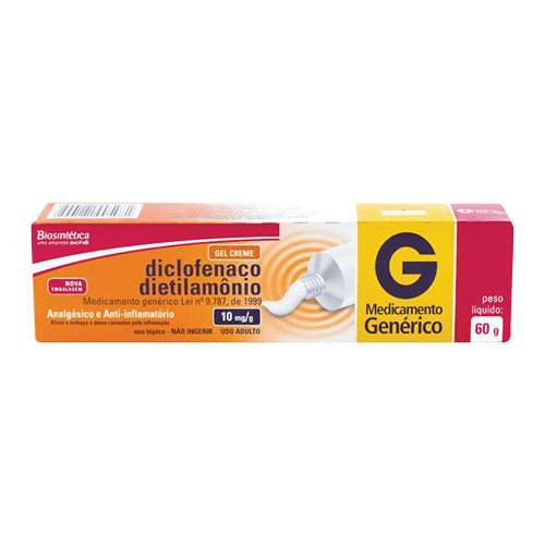 Diclofenaco - Dietilamonio 60G Biosintetic Biosintética Genérico