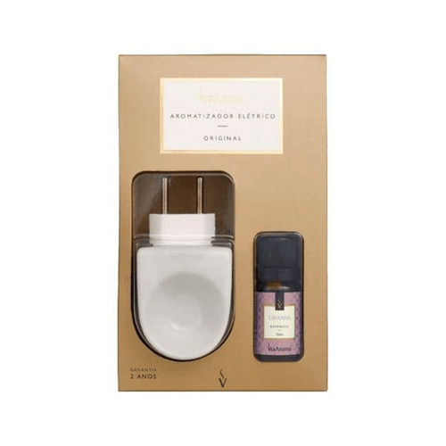 difusor elétrico porcelana e essência lavanda via aroma