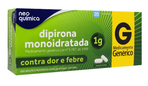 Dipirona 1G - 20 Comprimidos Neo Química Genérico