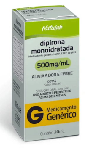 Dipirona 500Mg/Ml - Gotas 20 Ml Natulab Genérico