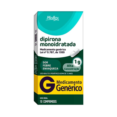Dipirona 1G 10 Comprimidos Medley Genérico