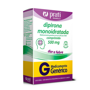 Dipirona Monoidratada 500Mg Com 20 Comprimidos - Prati Donaduzzi Genérico