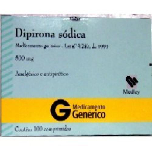 Dipirona - Sódica 500Mg 4 Comprimidos Medley Genérico