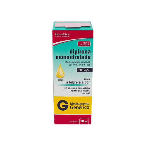 Dipirona - Sódica 500Mg Solução Oral Frasco Gotas 10Ml Aché Genérico