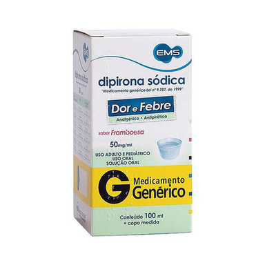 Dipirona - Sódica Sl 100Ml Ems Genérico