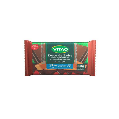 Imagem do produto Doce De Leite Vitao Cobertura De Chocolate Zero Açucares 22G