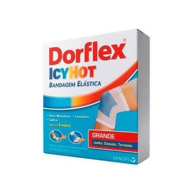 Dorflex Icy Hot Com 3 Bandagens Elasticas