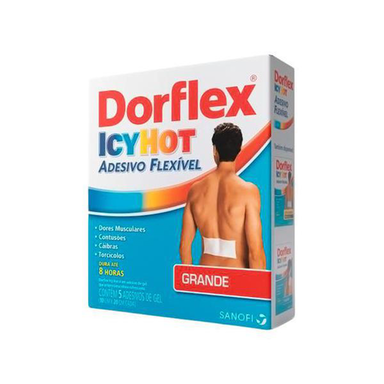 Dorflex Icy Hot Com 5 Adesivos Flexíveis Grande