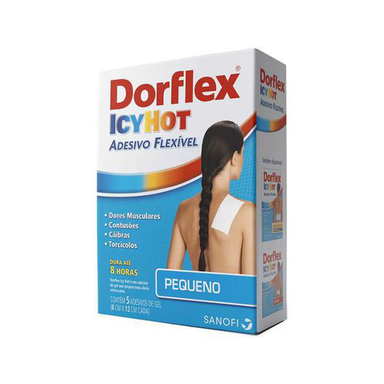 Dorflex Icy Hot Com 5 Adesivos Flexíveis Pequeno