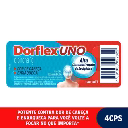 Imagem do produto Dorflex Uno 1G 4 Comprimidos