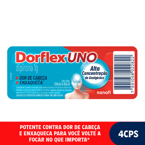 Dorflex Uno 1G 4 Comprimidos