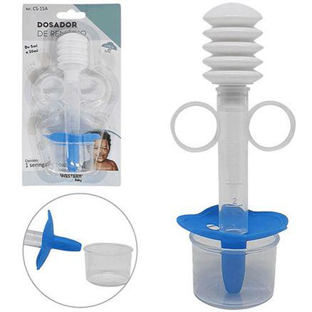 Imagem do produto Dosador De Remédio Western Baby Seringa Azul + Copo 5Ml A 20Ml