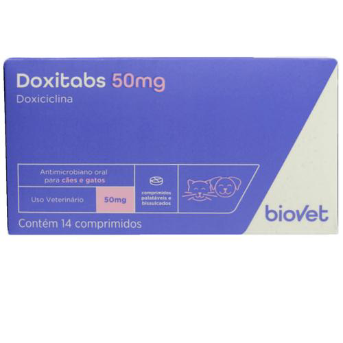Imagem do produto Doxitabs 50Mg Com 14 Comprimidos Para Cães E Gatos Biovet