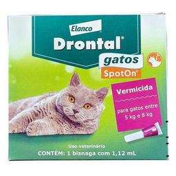 Imagem do produto Drontal Spot On Vermífugo Gatos 5 A 8Kg 1,12Ml Bayer