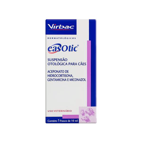 Imagem do produto Easotic Virbac Suspensão Otológica Para Cães Uso Veterinário Com 10Ml