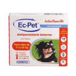 Imagem do produto Ecpet Chemitec C/ 1 Pipeta De 1,34Ml P/ Cães De 11 A 20Kg