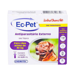 Ecpet Chemitec P/ Cães Acima De 40Kg 4,02Ml Roxo