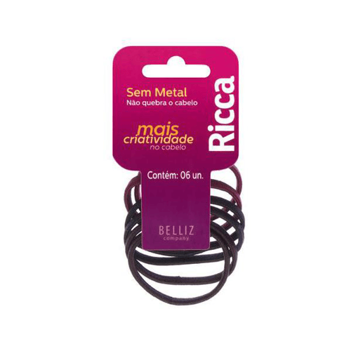 Ricca Elasticos 6Mm S/ Metal 6un Cod 896