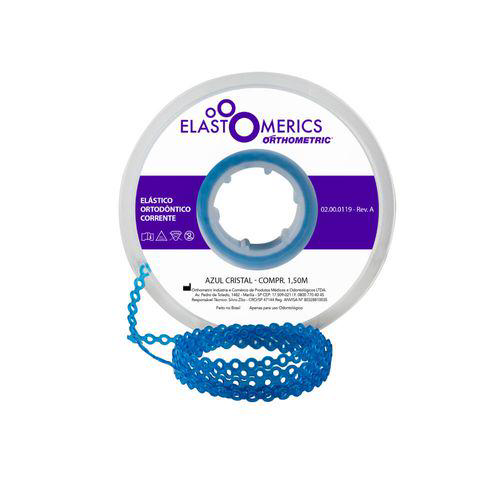 Imagem do produto Elástico Corrente Longo Azul Cristal 1,5M Orthometric
