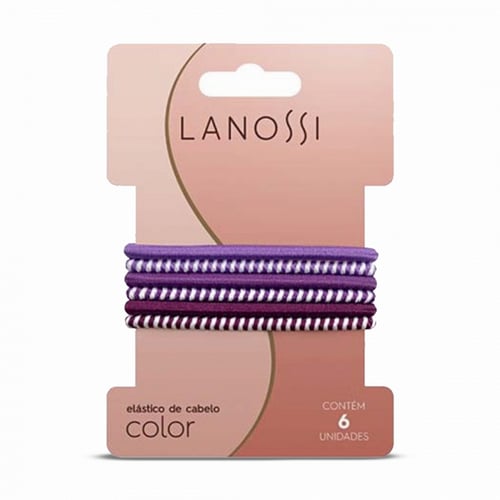 Elastico De Cabelo Lanossi Purple Com 6