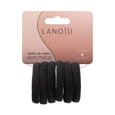 Imagem do produto Elástico De Cabelo Silicone Lanossi Efeito Invisível 100 Unidades