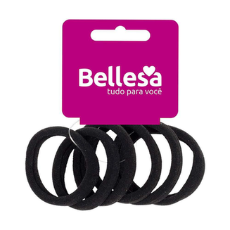 Elástico Meia Preto Com 6 Unidades Bellesa