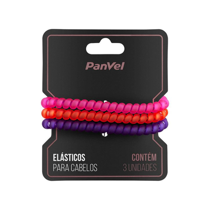 Imagem do produto Elástico Para Cabelo Mola Slim Rosa Vermelho E Roxo Panvel Acessórios Coleção Dream Panvel Farmácias