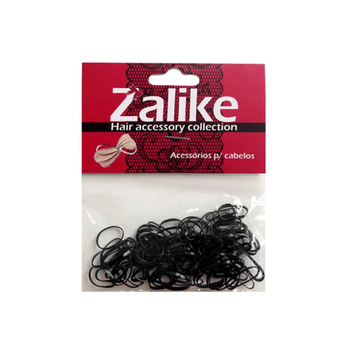 Imagem do produto Elástico Para Cabelo Zalike Silicone Preto Ref: 2012 Pequeno Com 1G