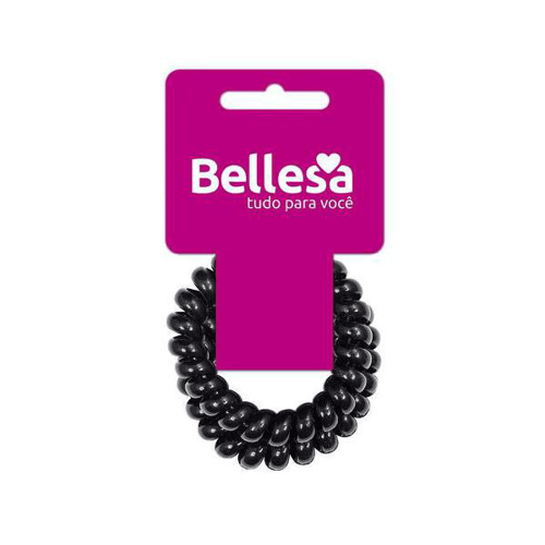 Imagem do produto Elástico Preto Fio De Telefone Com 2 Unidades Bellesa