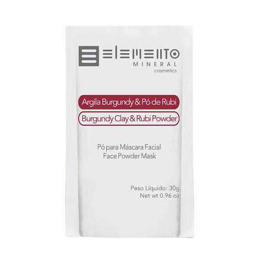 Imagem do produto Elemento Mineral Argila Burgundy Com Pó De Rubi 30G Elemento Mineral