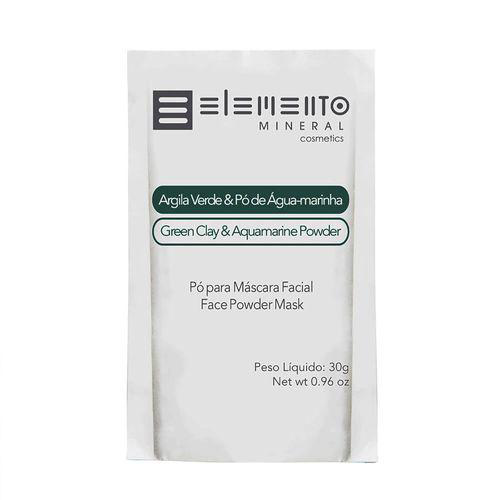 Elemento Mineral Argila Verde Com Pó De Águamarinha 30G Elemento Mineral