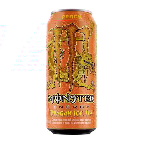 Imagem do produto Energético Monster Dragon Ice Tea Peach 473Ml