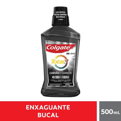 Imagem do produto Enxaguante Bucal Colgate Total 12 Carvão Zero Ácool 500Ml