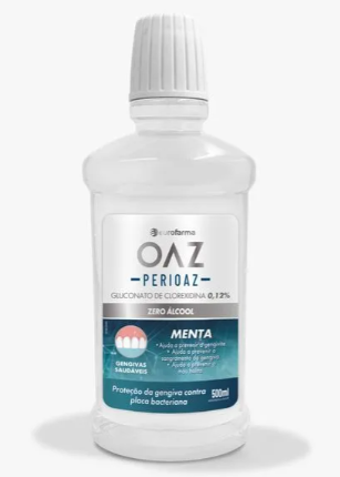 Enxaguante Bucal Oaz Perioaz Menta - 500Ml Zero Álcool