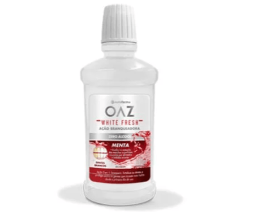 Enxaguante Bucal Oaz White Fresh Menta - 500Ml Zero Álcool