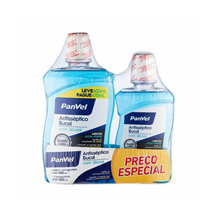 Imagem do produto Enxaguatório Bucal Panvel Oral System Extra Forte 600Ml + 300Ml Canguru