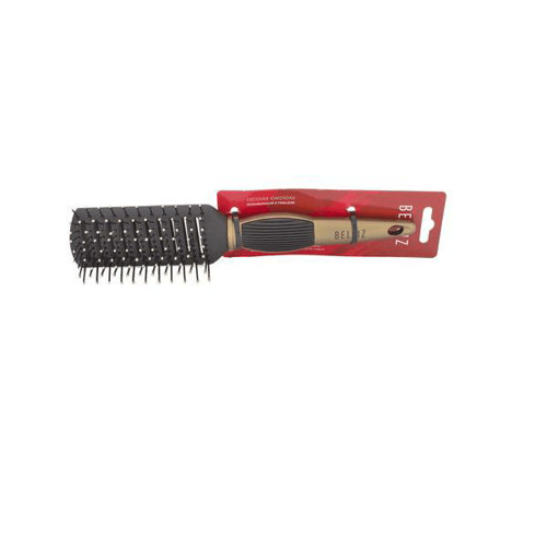 Escova De Cabelo Belliz Black E Gold Ventilada 1 Unidade