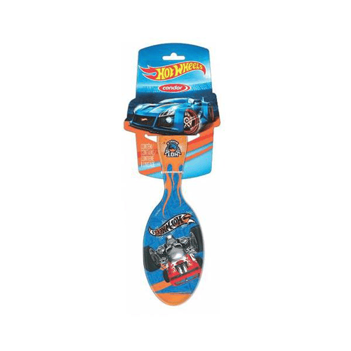 Escova De Cabelo Condor Hot Wheels Oval Cores Sortidas Ref 6899 Com 1 Unidade