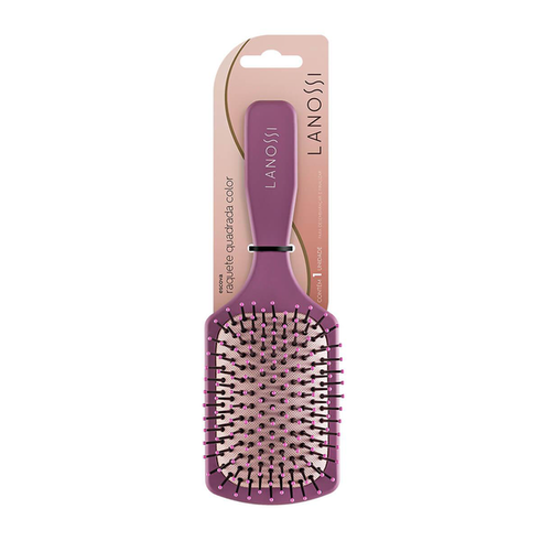 Imagem do produto Escova De Cabelo Raquete Quadrada Lanossi Color 1 Unidade