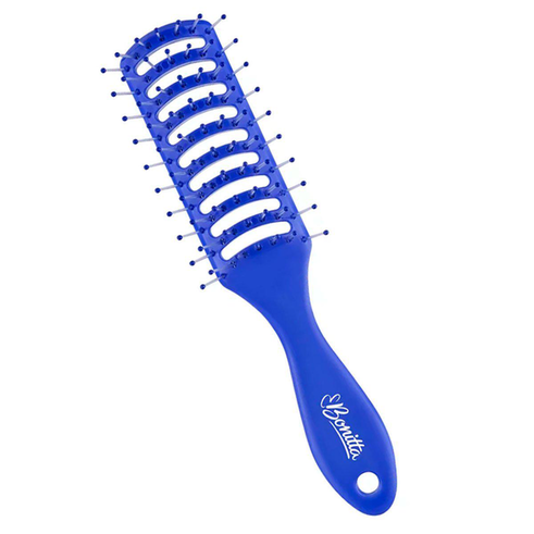 Escova De Cabelo Violet Retangular Vazada Média Bonitta 1 Unidade