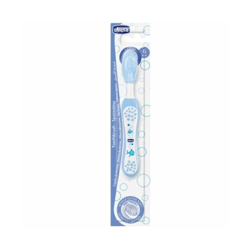 Imagem do produto Escova De Dente Infantil Chicco Primeiros Dentes Leite Azul Com 1 Unidade