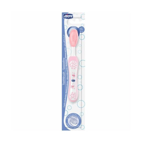 Imagem do produto Escova De Dente Infantil Chicco Primeiros Dentes Leite Rosa Com 1 Unidade